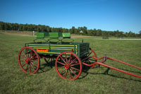 You will find antique wagons and carriages placed around the Vinson Farm.